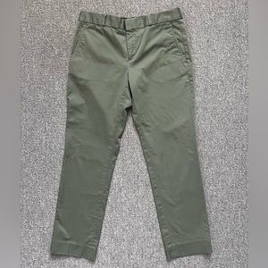 BANANA REPUBLIC Womens Ryan Slim Fit Pant Olive Green Size 4 Short